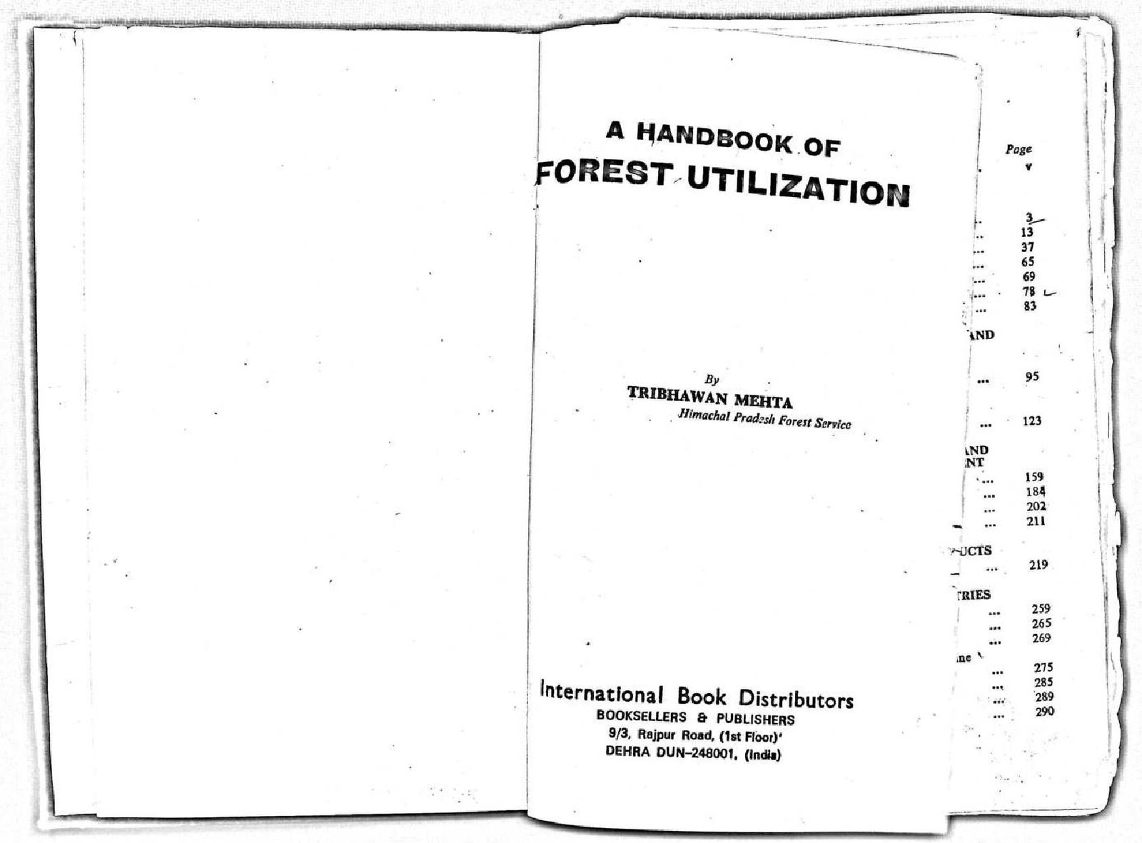 A HANDBOOK OF FOREST  UTILIZATION