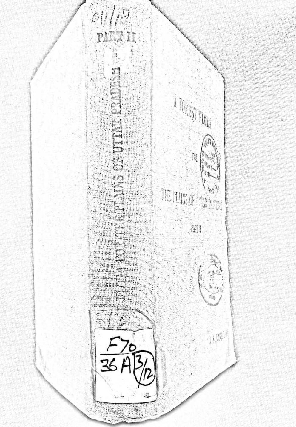 A FOREST FLORA FOR THE PLANTS OF UTTAR PRADESH PART II 1966