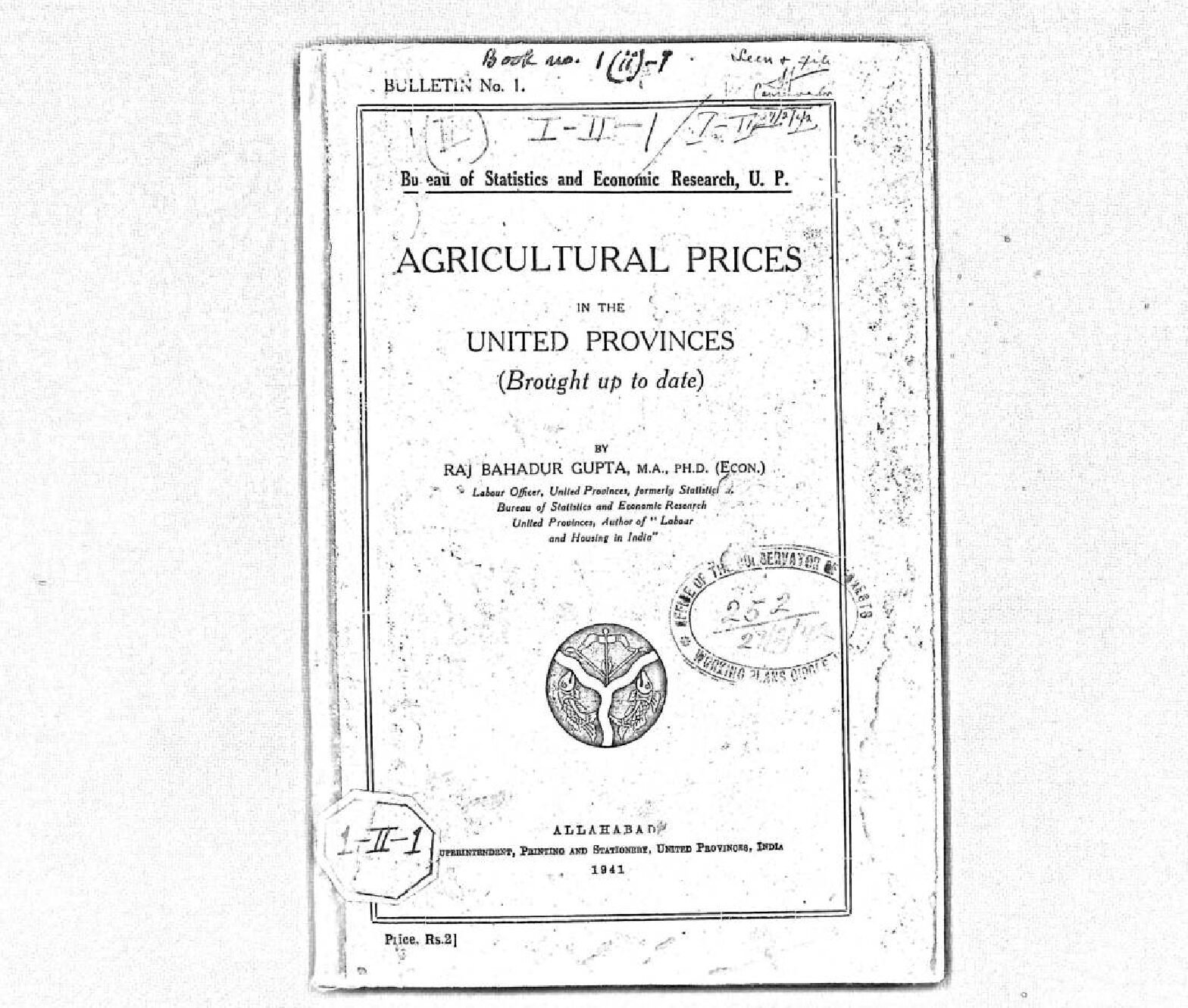 AGRICULTURAL PRICES IN THE UNITED PROVINCES 1941