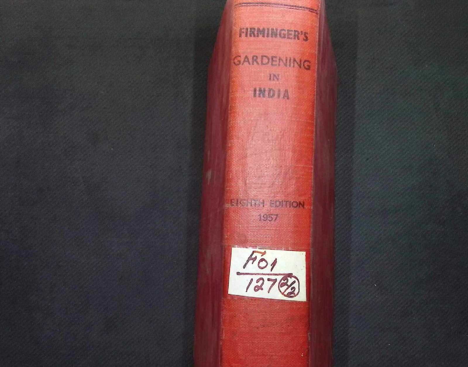 FIRMINGERS MANUAL OF GARDENING FOR INDIA  1957