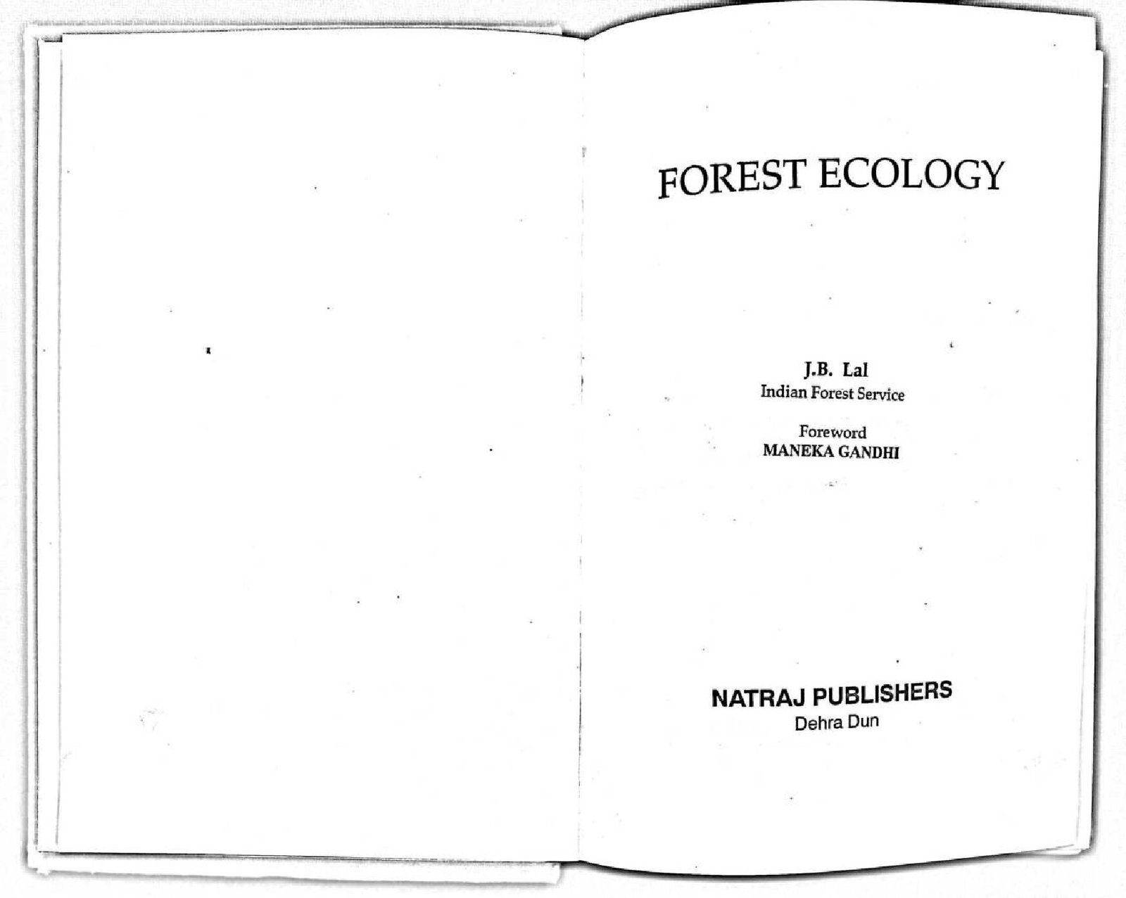 FOREST ECOLOGY 1992