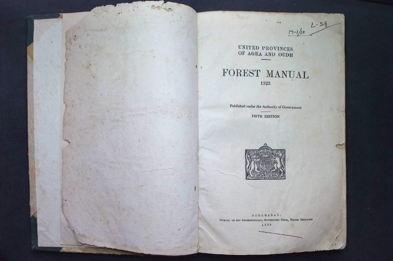 FOREST MANUAL 1923