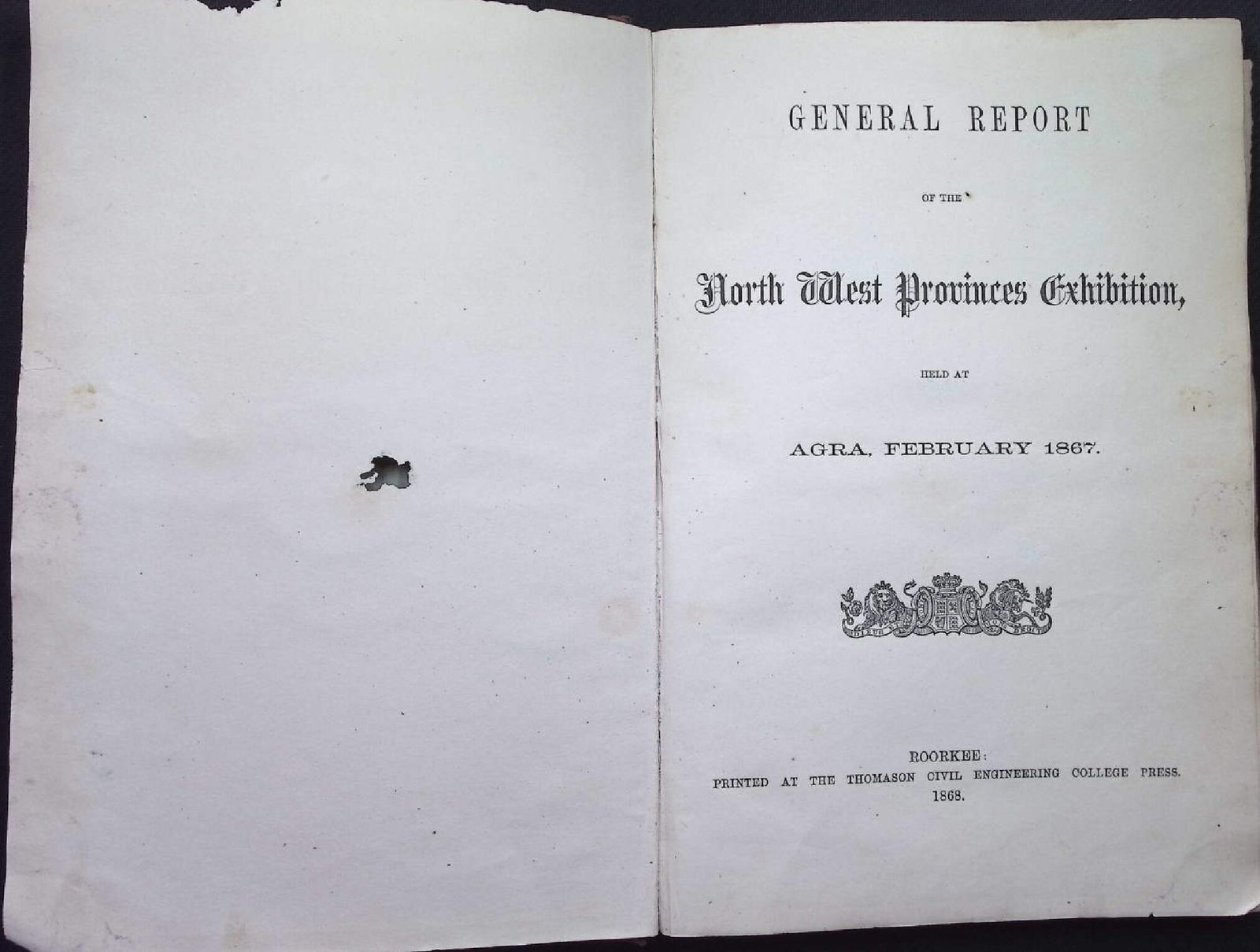 GENERAL REPORT OF THE AGRA 1867