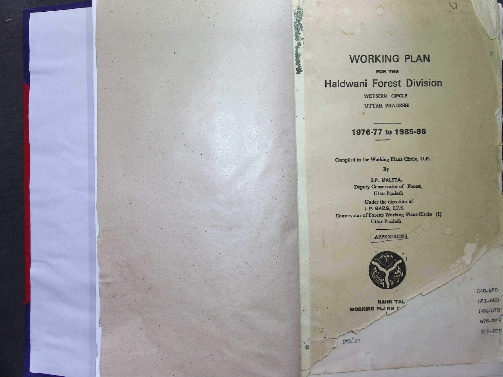 HALDWANI FOREST DIVISION U.P 1976-77 TO 1985-86