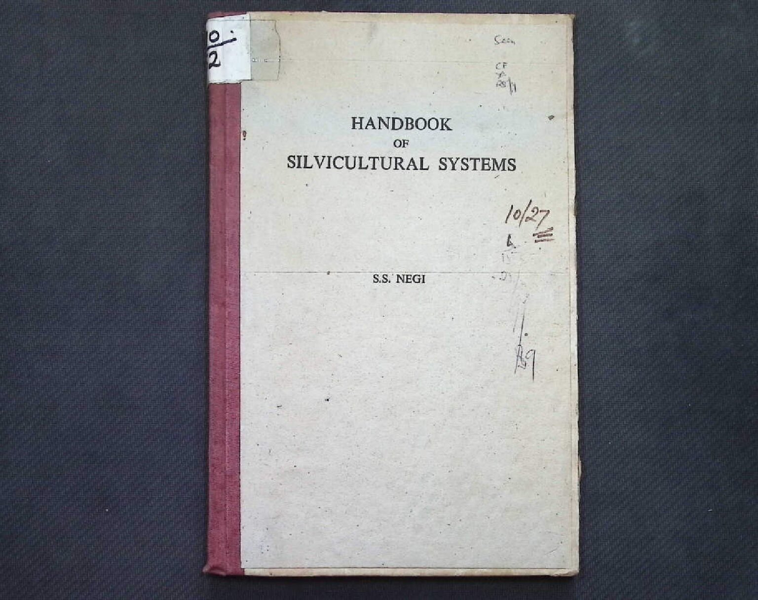 HANDBOOK SILVICULTURAL SYSTEMS 1985