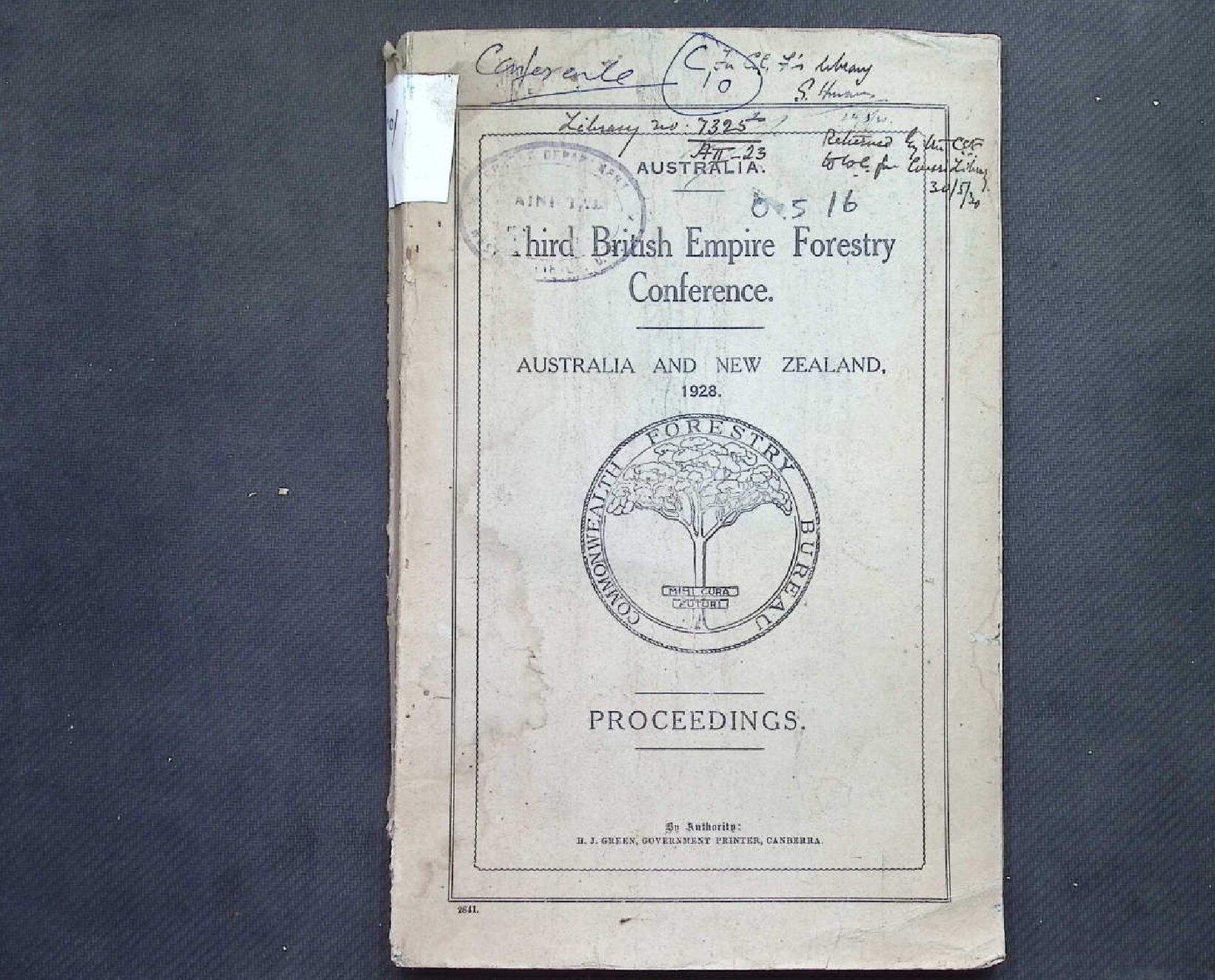 HIRD BRITISH EMPIRE FORESTRY CONFRENCE 1928