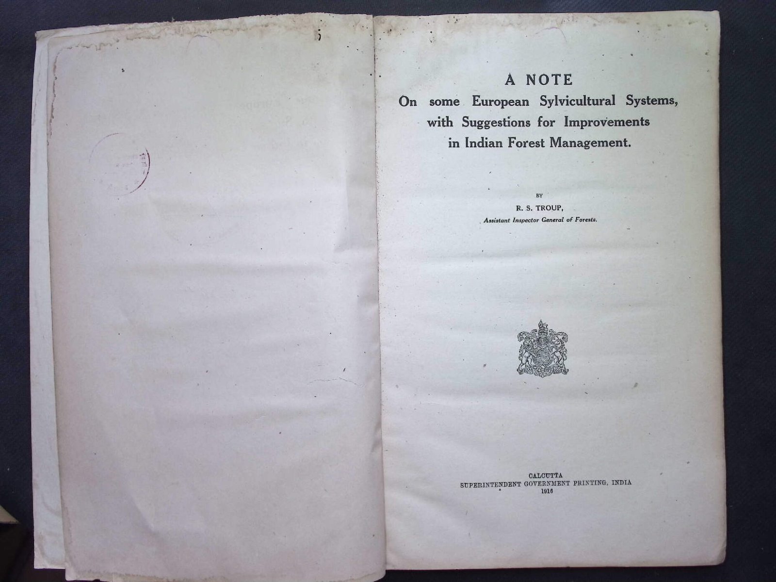 INDIAN FOREST MANAGEMENT 1916