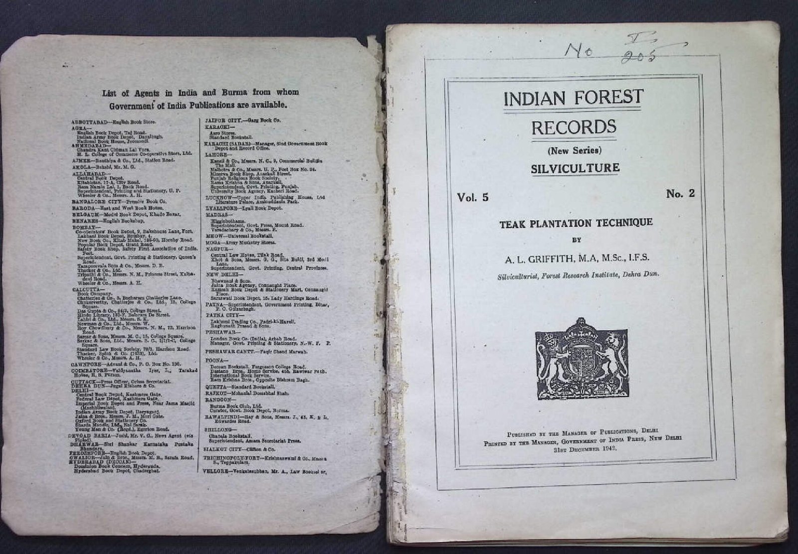 INDIAN FOREST RECORDS 1942