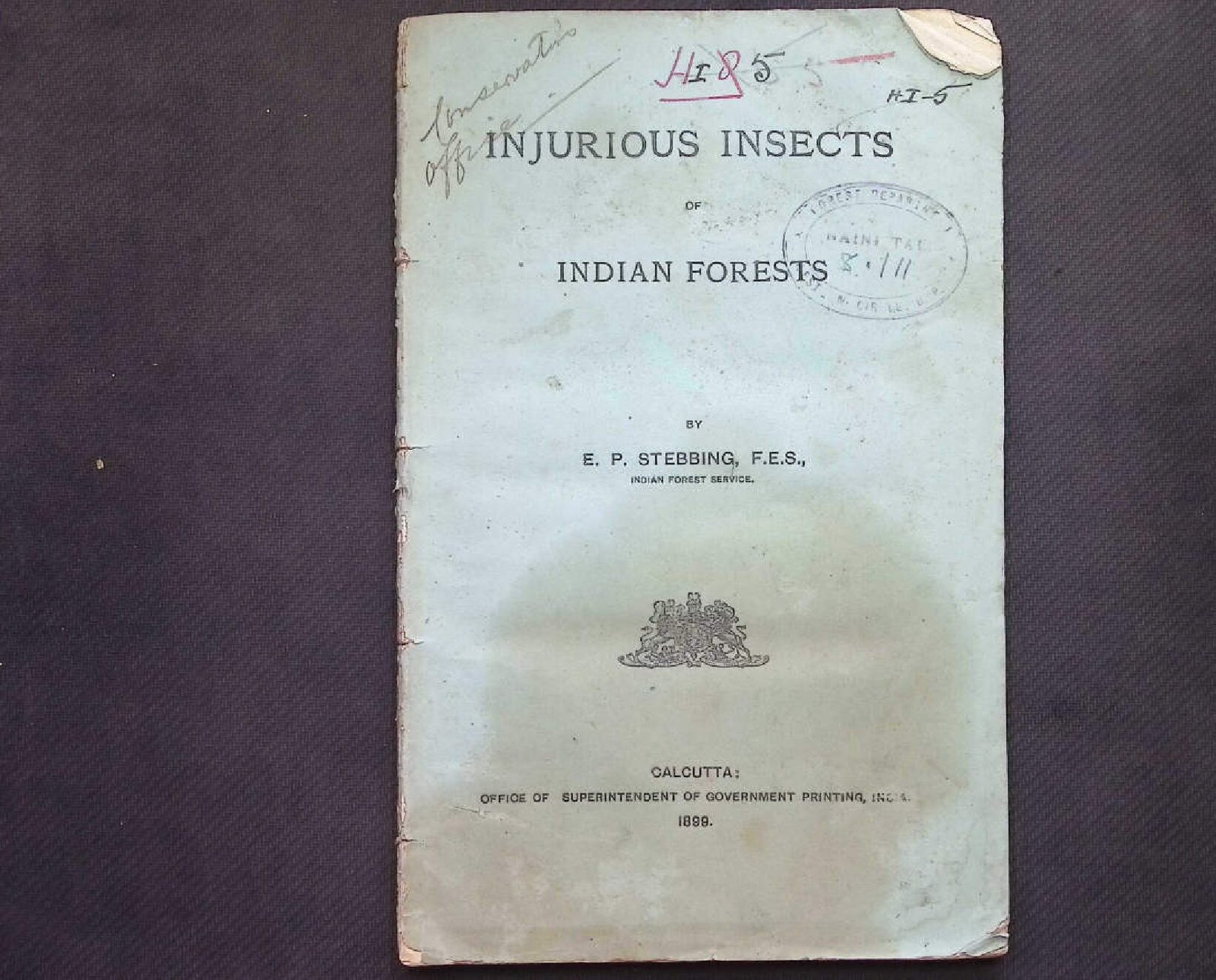 INJURIOUS INSECTS OF INDIAN FORESTS 1899