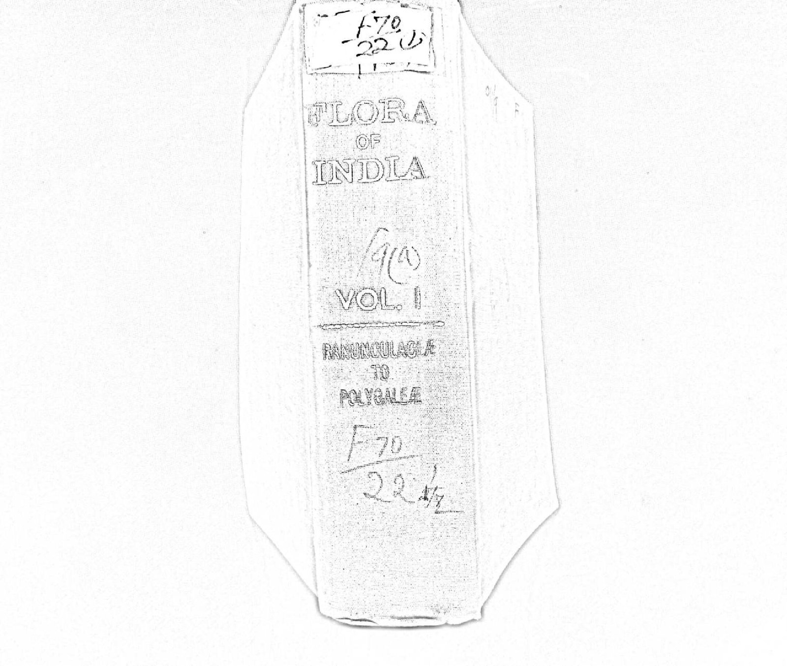 THE FLORA OF BRITISH INDIA PART I 1978