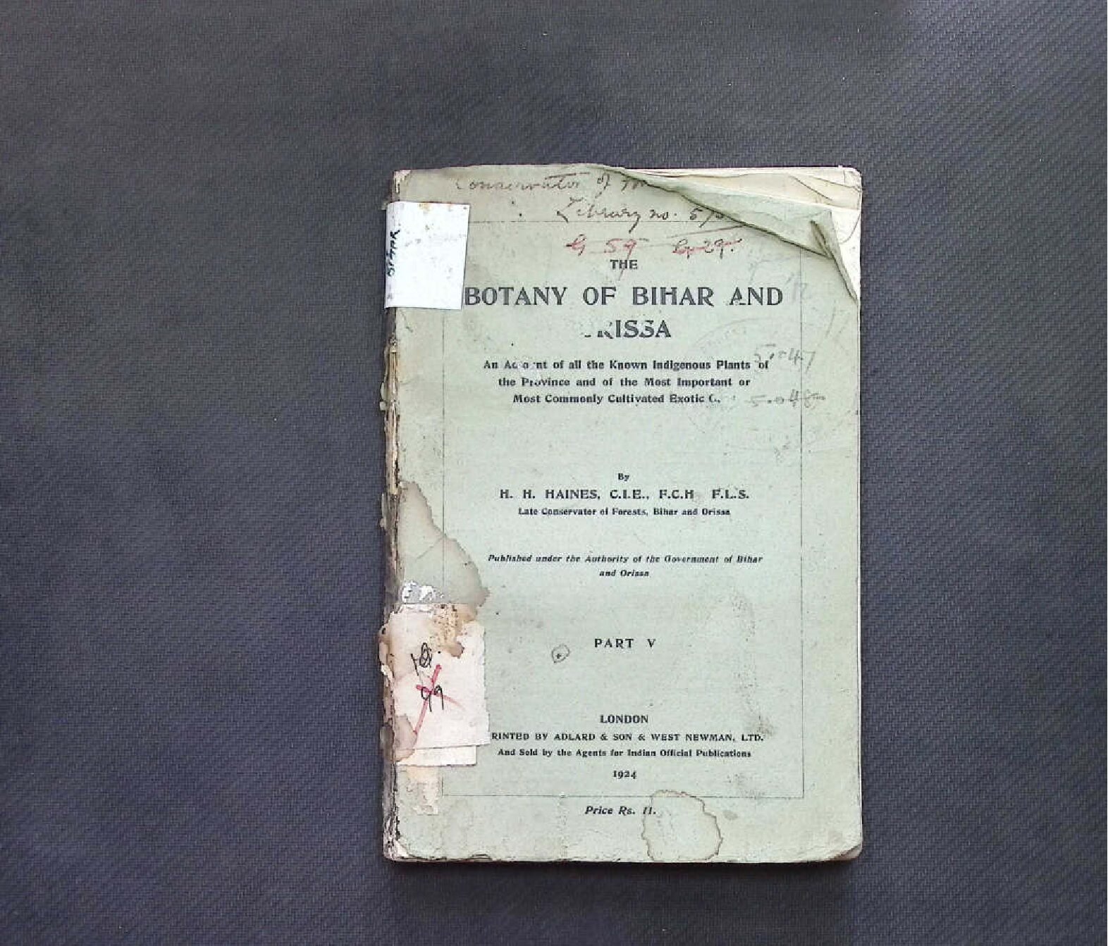 BOTANY OF BIHAR AND ORESSA PART V