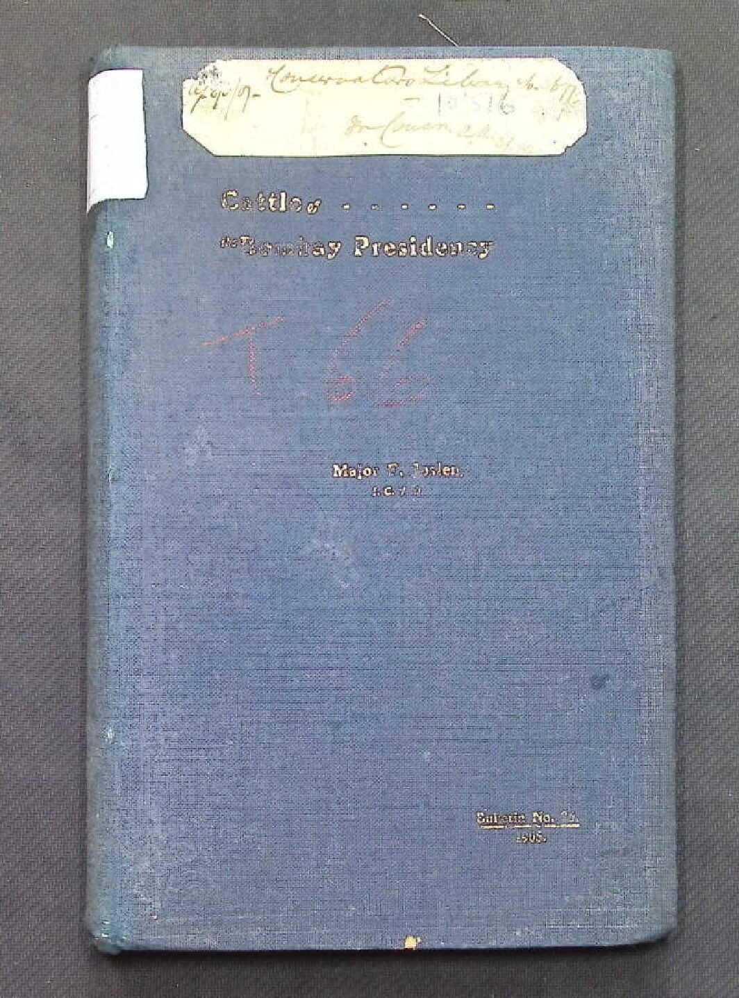 DEPARTMENT OF LAND RECOORDS AND AGRICULTURE BOMBAY 1905