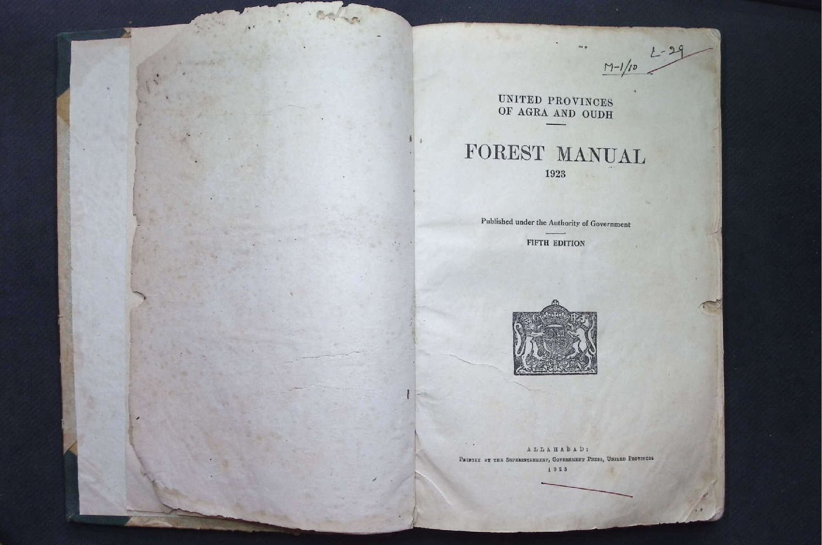FOREST MANUAL 1923