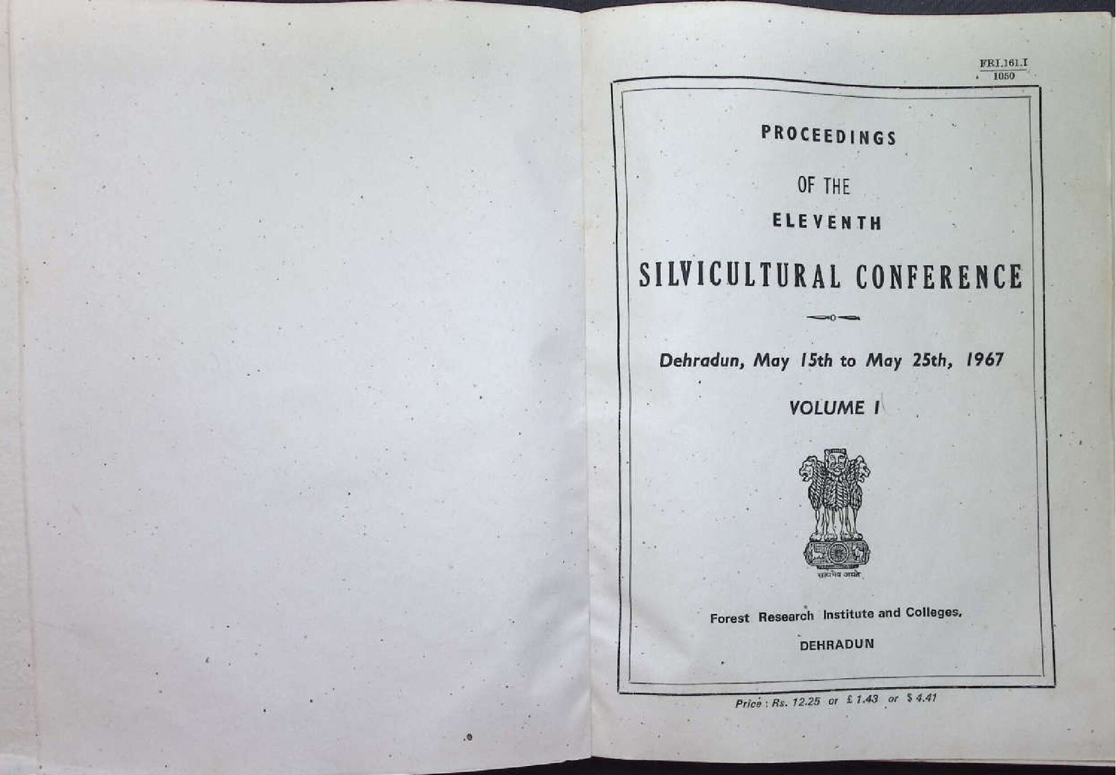 SILVICULTURAL CONFERENCE DEHRADUN