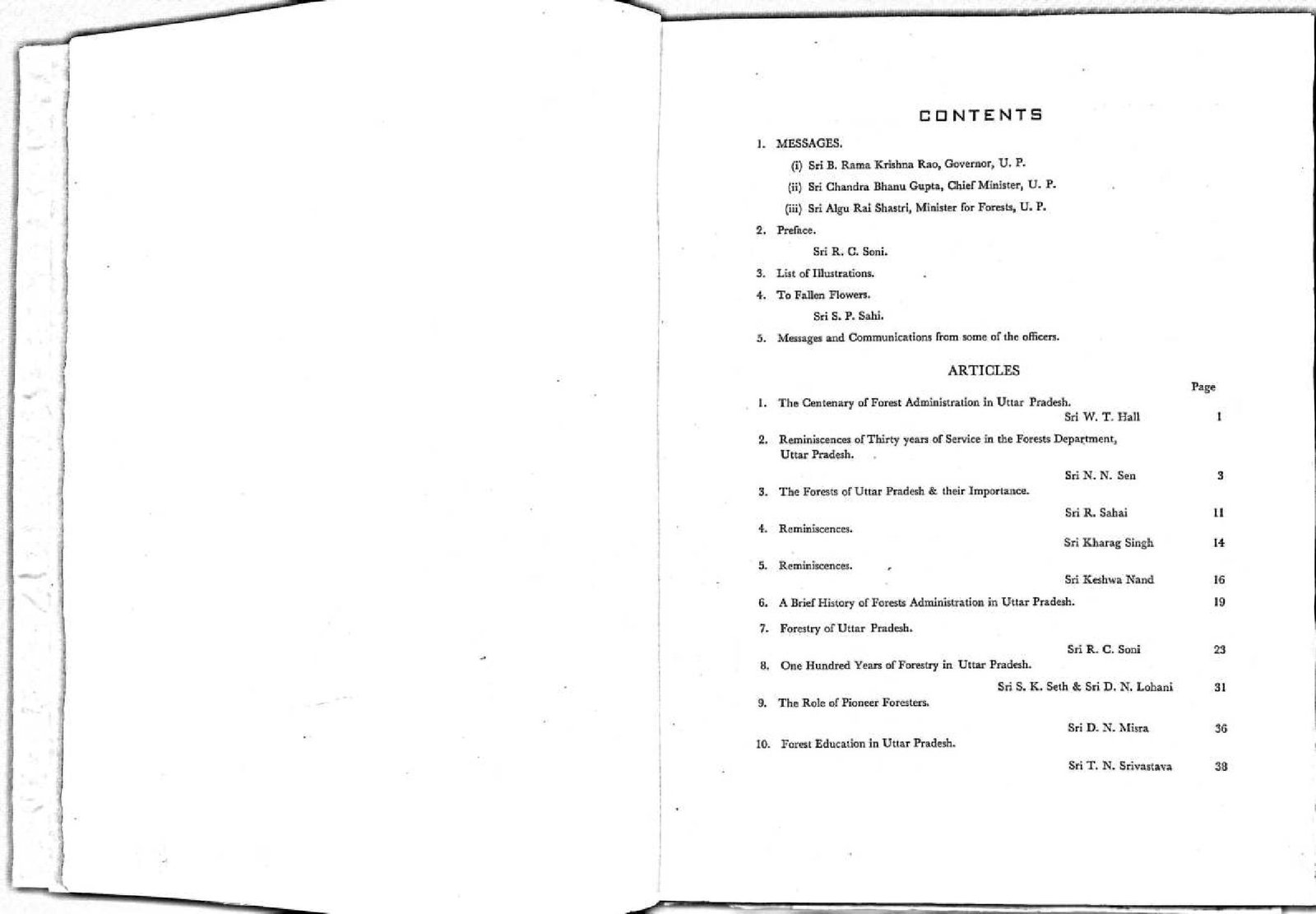 THE CENTENARY OF FOREST ADMINISTRATION IN UTTAR PRADESH 1861-1961