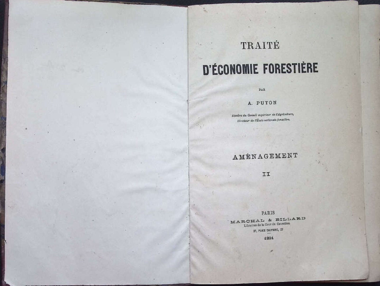 TRAITE DECONOMIE FORESTIERE 1891