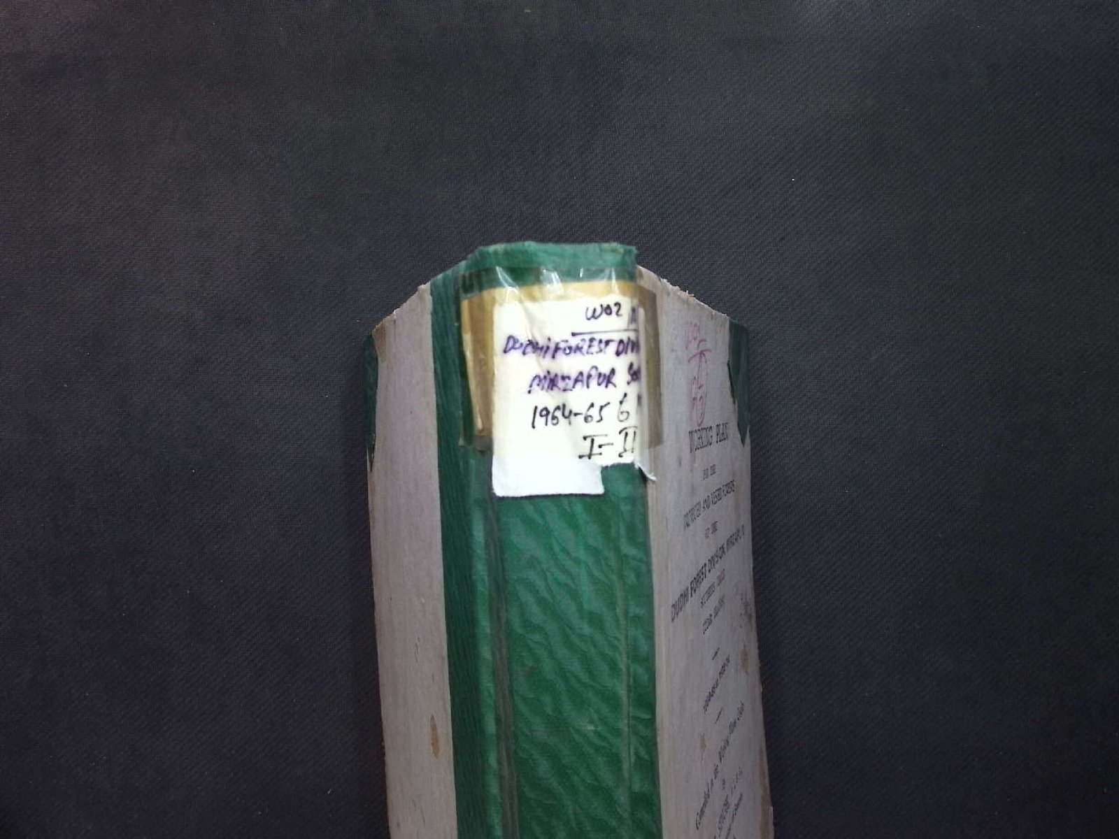 Working plan Dudhi Mirzapur 1964-65,1973-74